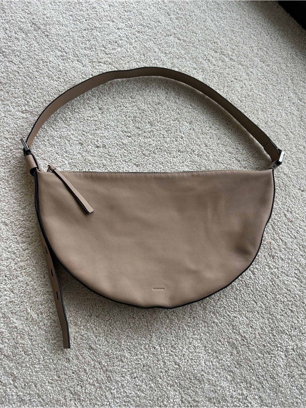 SLOUCHY LEATHER TAN SHOULDER BAG